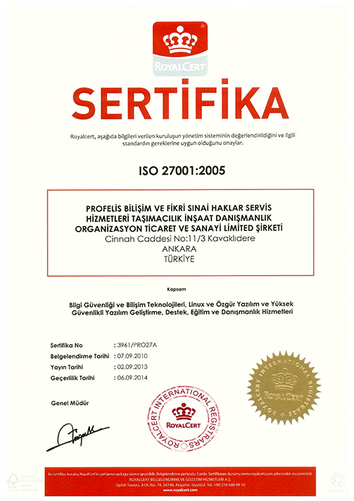 ISO 27001 Kalite Belgesi